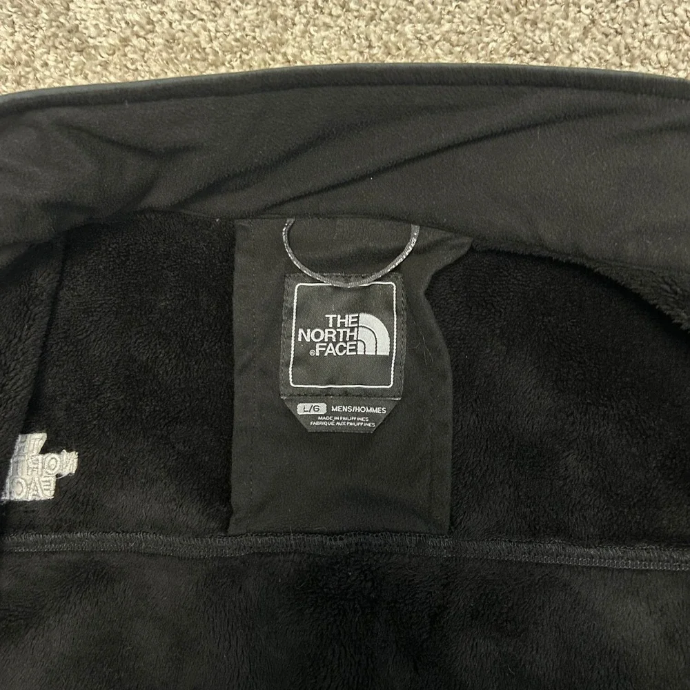 The North Face Men Large Black Gray Softshell Fleece Lined  Zip Jacket Gorpcore
